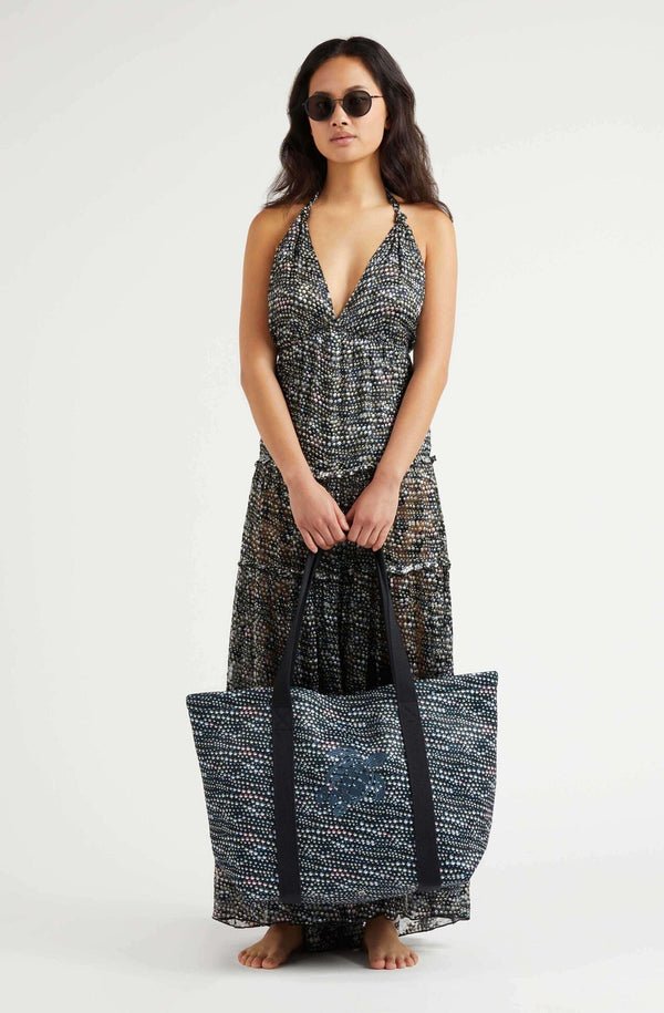 VILEBREQUIN Women Silk And Viscose Long Backless Dress Pearl