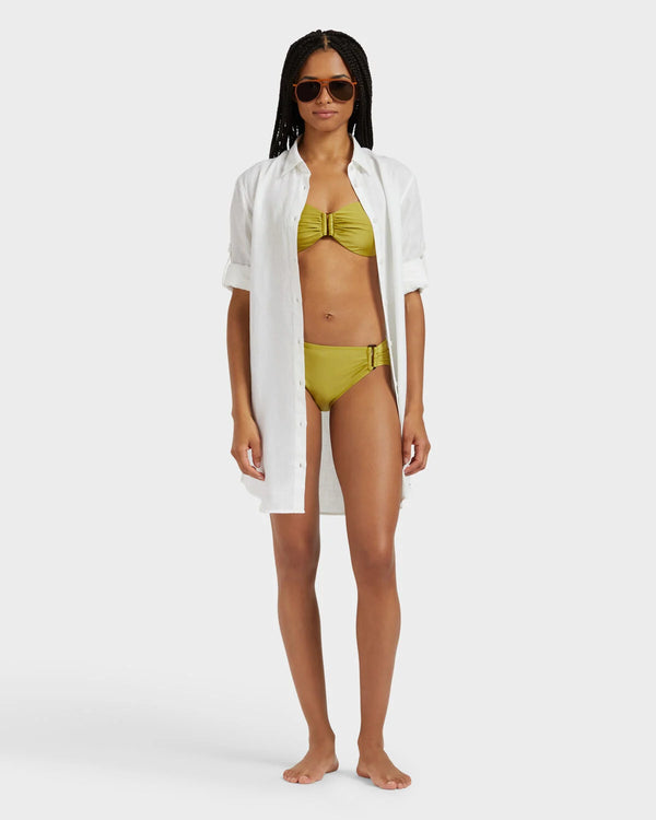 VILEBREQUIN Women Bandeau Shiny Stretch Bikini Top Solid