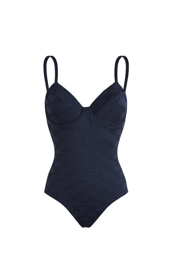 VILEBREQUIN Women Underwire One-Piece Swimsuit Turtle Monogram