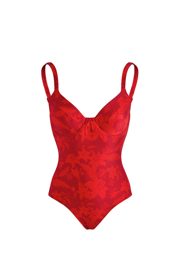 VILEBREQUIN Women Underwire One-Piece Swimsuit Flower Power