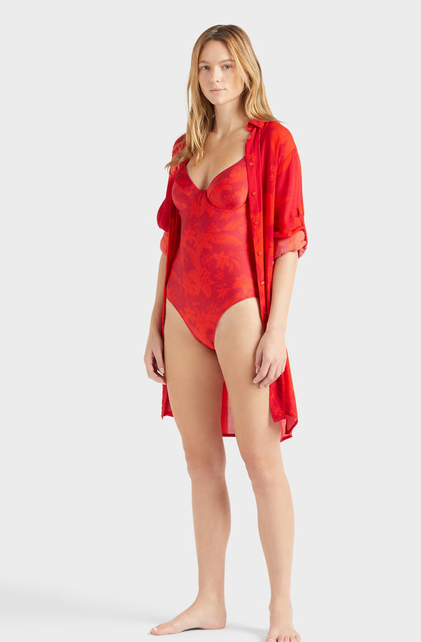 VILEBREQUIN Women Underwire One-Piece Swimsuit Flower Power
