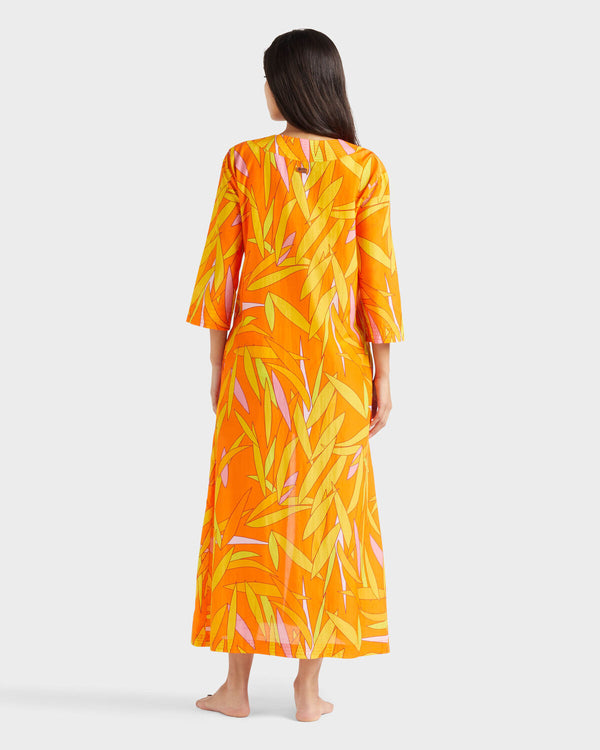 VILEBREQUIN Women Cotton and Silk Long Kaftan Madrague