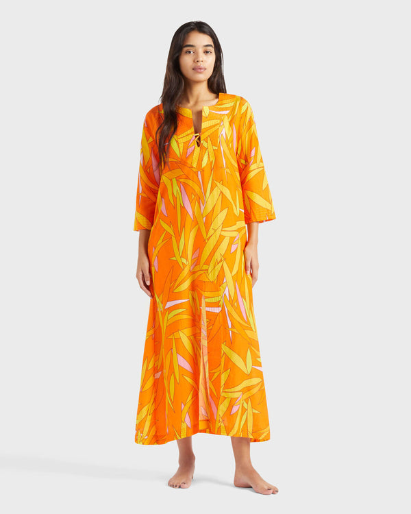 VILEBREQUIN Women Cotton and Silk Long Kaftan Madrague