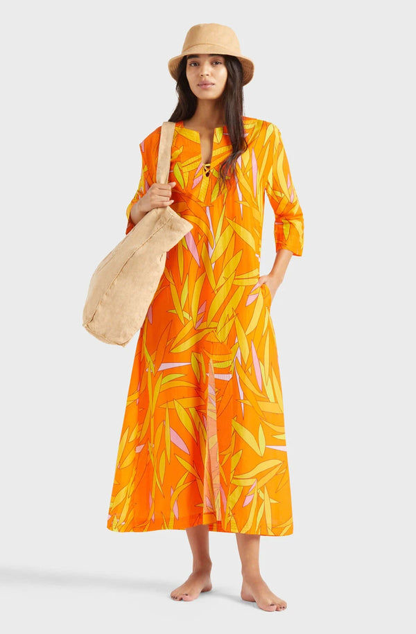 VILEBREQUIN Women Cotton and Silk Long Kaftan Madrague