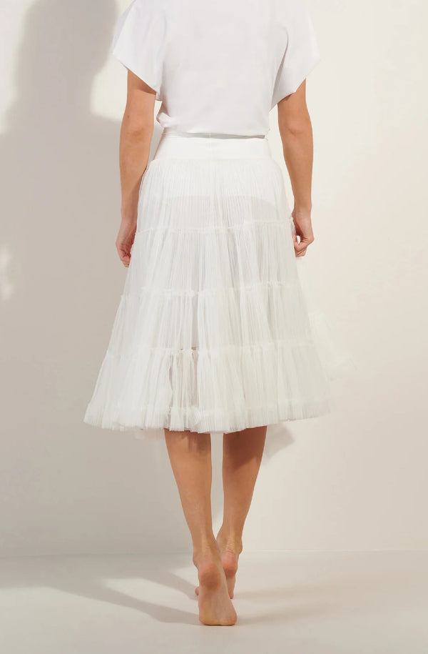 PAIN de SUCRE Women Loova Foam White Tulle Petticoat Skirt
