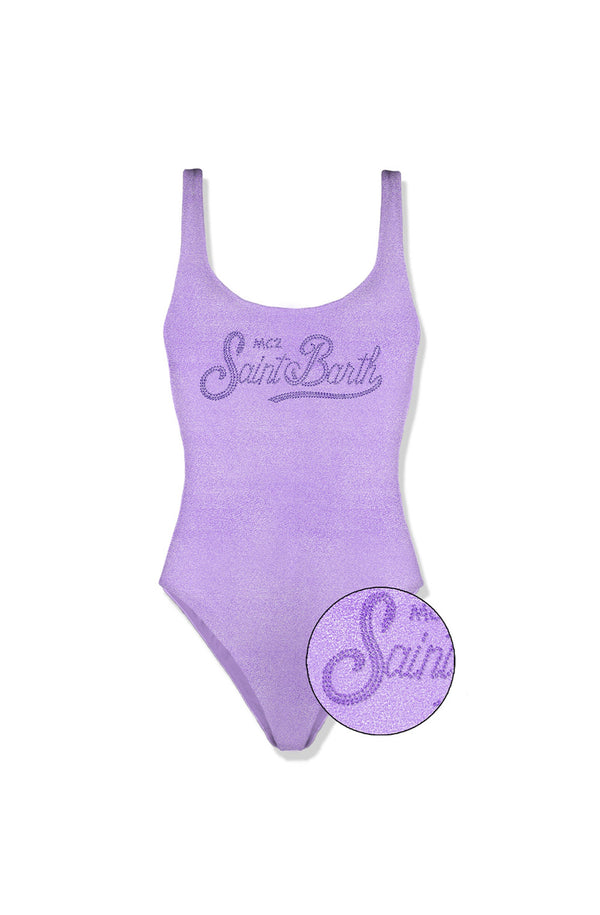 MC2 SAINT BARTH Women One-Piece Swimsuit Lora Rhinestone Embroidery