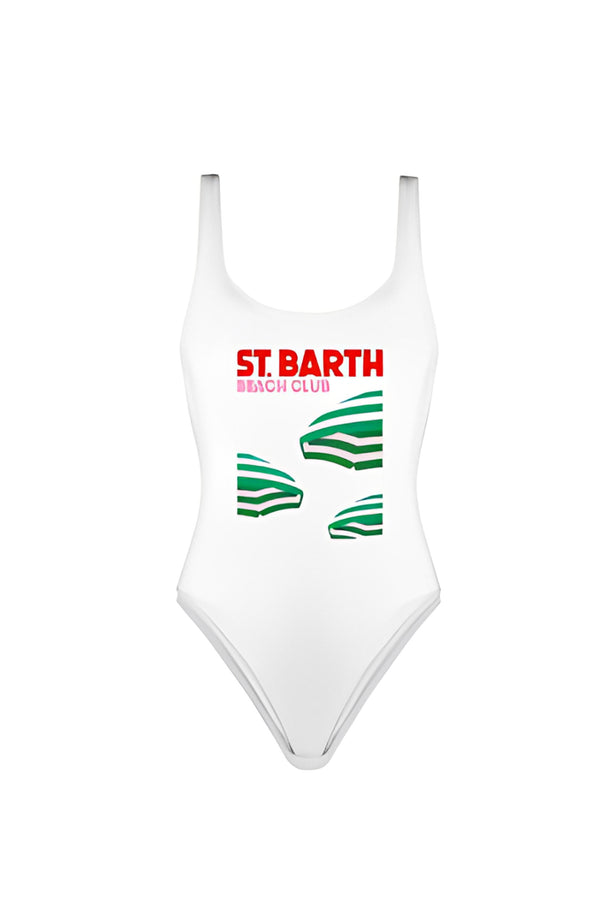 MC2 SAINT BARTH Women One-Piece Swimsuit Lora St. Barth Postcard print