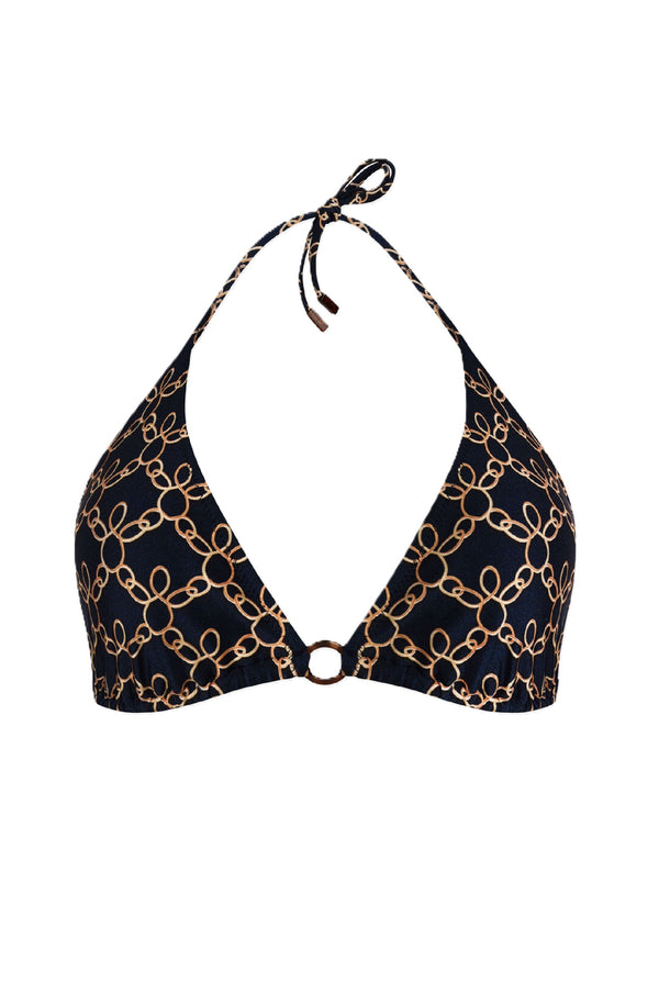 VILEBREQUIN Women Triangle Bikini Top  Turtles Chain