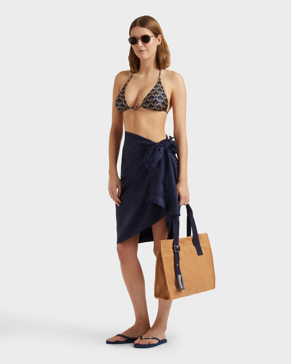 VILEBREQUIN Women Triangle Bikini Top  Turtles Chain