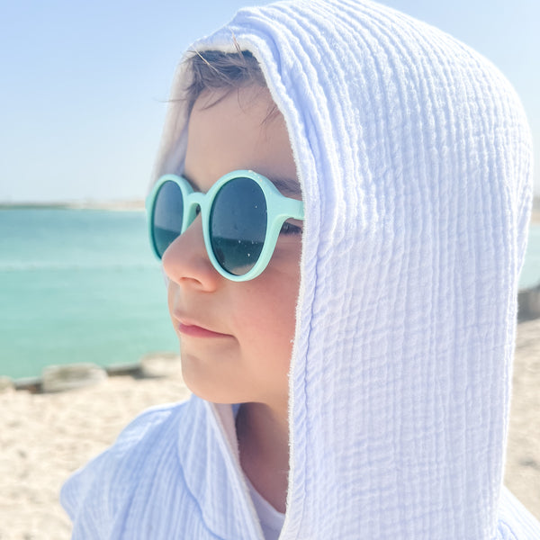 LITTLE SOL Hooded Beach Towel - Periwinkle (0-2 Years)