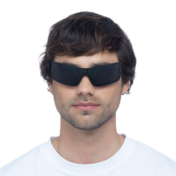 LE SPECS Unisex The Bodyguard Black Wrap Sunglasses