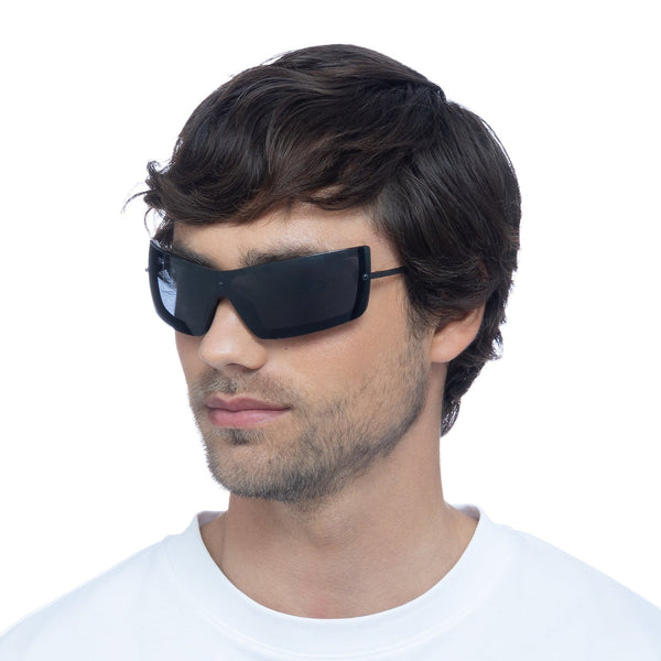 LE SPECS Unisex The Bodyguard Black Wrap Sunglasses