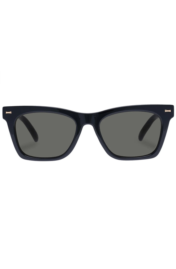 LE SPECS Chante Black Polarized D-Frame Sunglasses