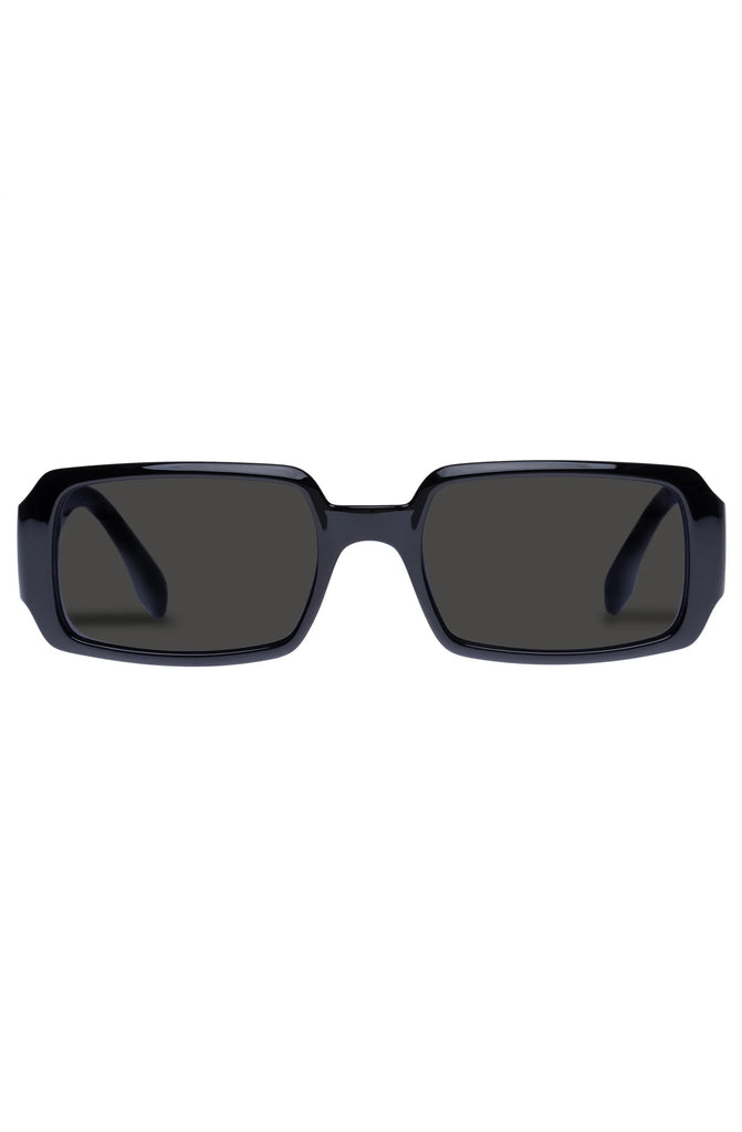 LE SPECS Trash Talk Black Smoke Unisex Rectangle Sunglasses