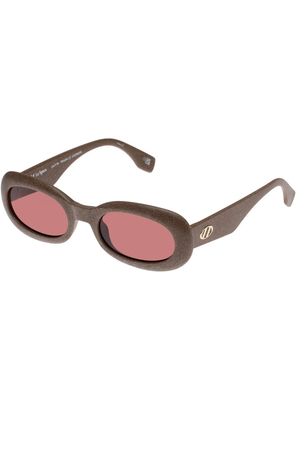 LE SPECS Unisex Outta Trash Coffee Grounds Oval Sunglasses