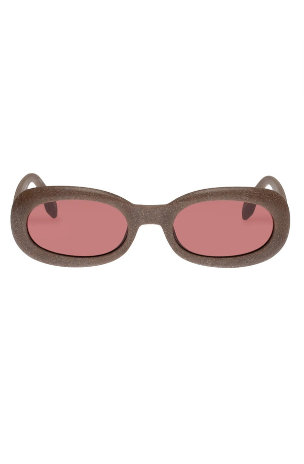 LE SPECS Unisex Outta Trash Coffee Grounds Oval Sunglasses