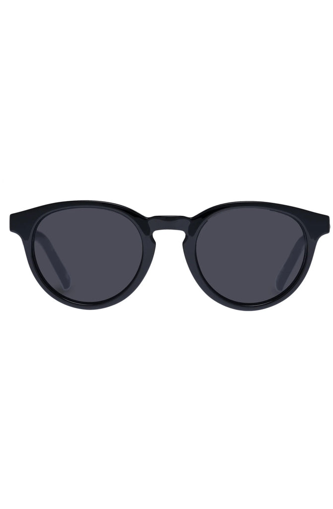 LE SPECS Trashy Black Unisex Round Sunglasses