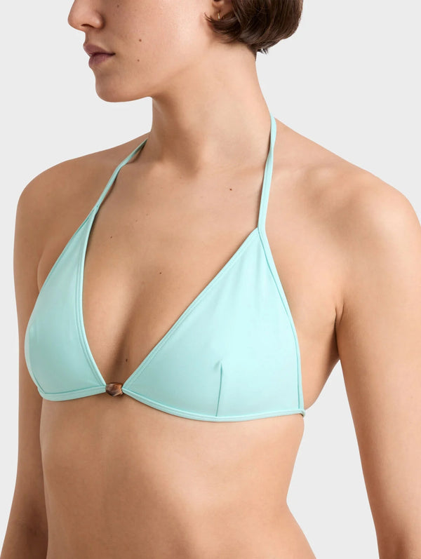 VILEBREQUIN Women Halter Bikini Top Pearl Detail Solid