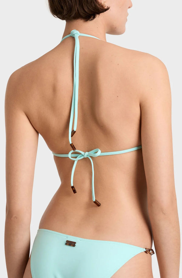 VILEBREQUIN Women Halter Bikini Top Pearl Detail Solid