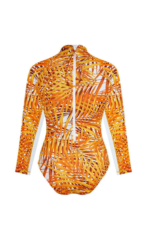 VILEBREQUIN Women UV Protection One-Piece Rashguard Palm Leaves