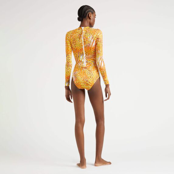 VILEBREQUIN Women UV Protection One-Piece Rashguard Palm Leaves