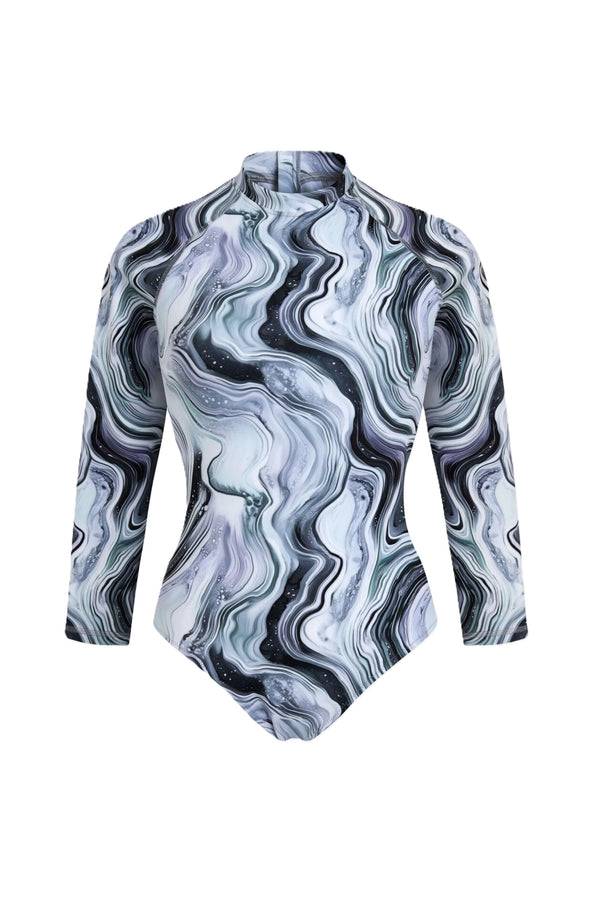 VILEBREQUIN Women One-piece UV Protection Rashguard Marble