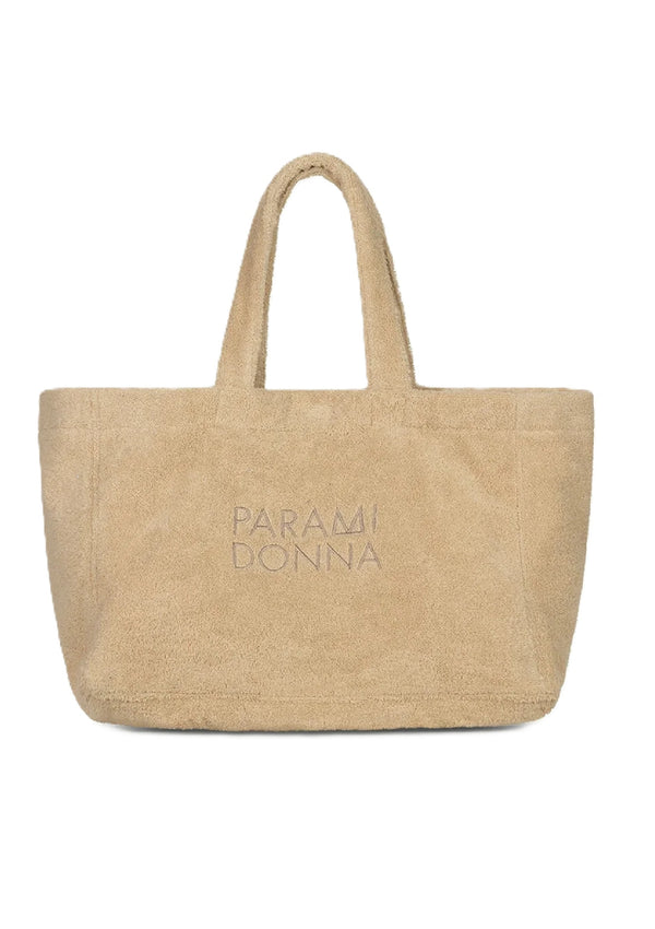 PARAMIDONNA Women Large Tote Bag Beige