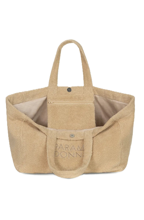 PARAMIDONNA Women Large Tote Bag Beige