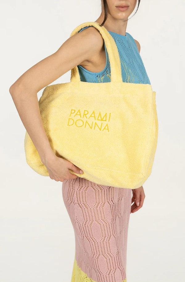 PARAMIDONNA Women Large Tote Bag Butter