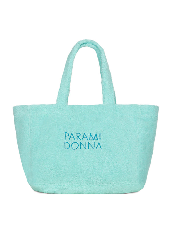 PARAMIDONNA Women Large Tote Bag Sea Green