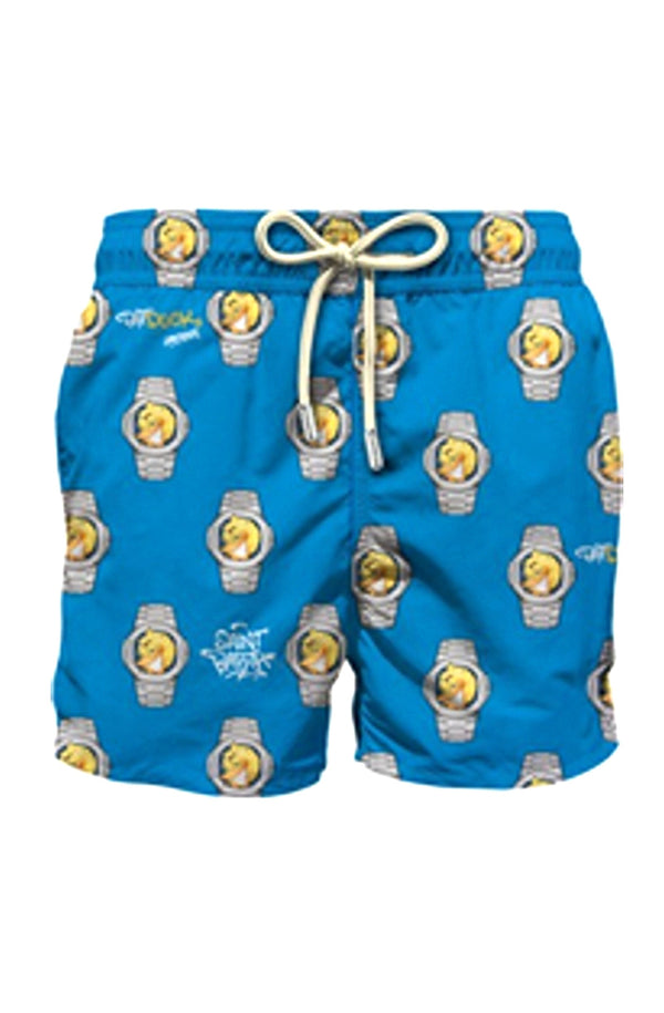 MC2 SAINT BARTH Men Lightweight Swim Shorts Lighting Patduck Watch