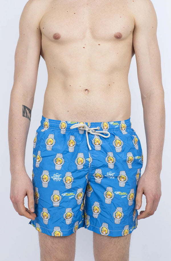 MC2 SAINT BARTH Men Lightweight Swim Shorts Lighting Patduck Watch