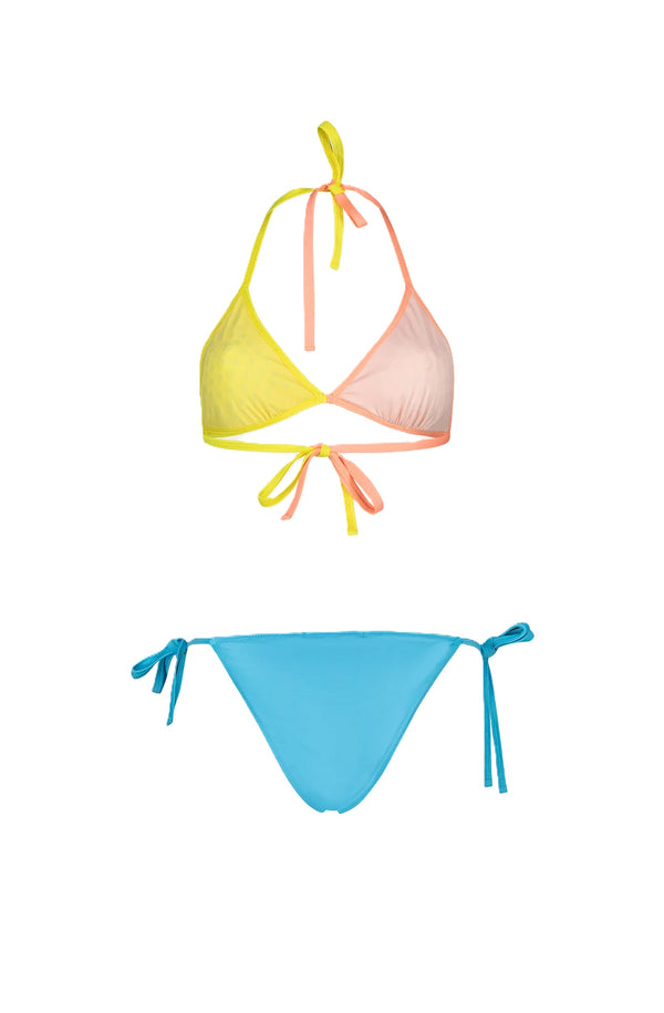 PARAMIDONNA Women Livia Tricolor Crystals Adjustable Strap Bikini