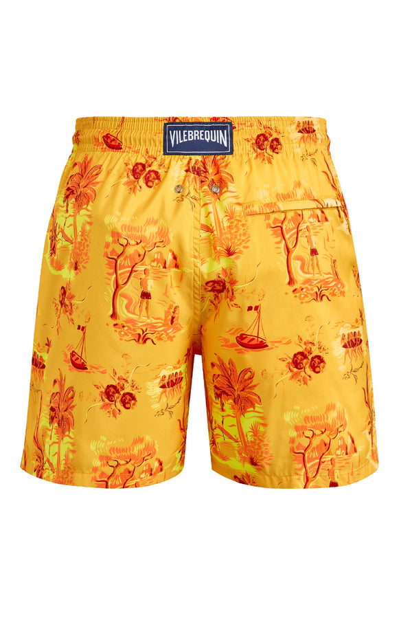 VILEBREQUIN Men Ultra-Light and Packable Swim Shorts Toile de Jouy and Surf