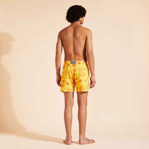 VILEBREQUIN Men Ultra-Light and Packable Swim Shorts Toile de Jouy and Surf