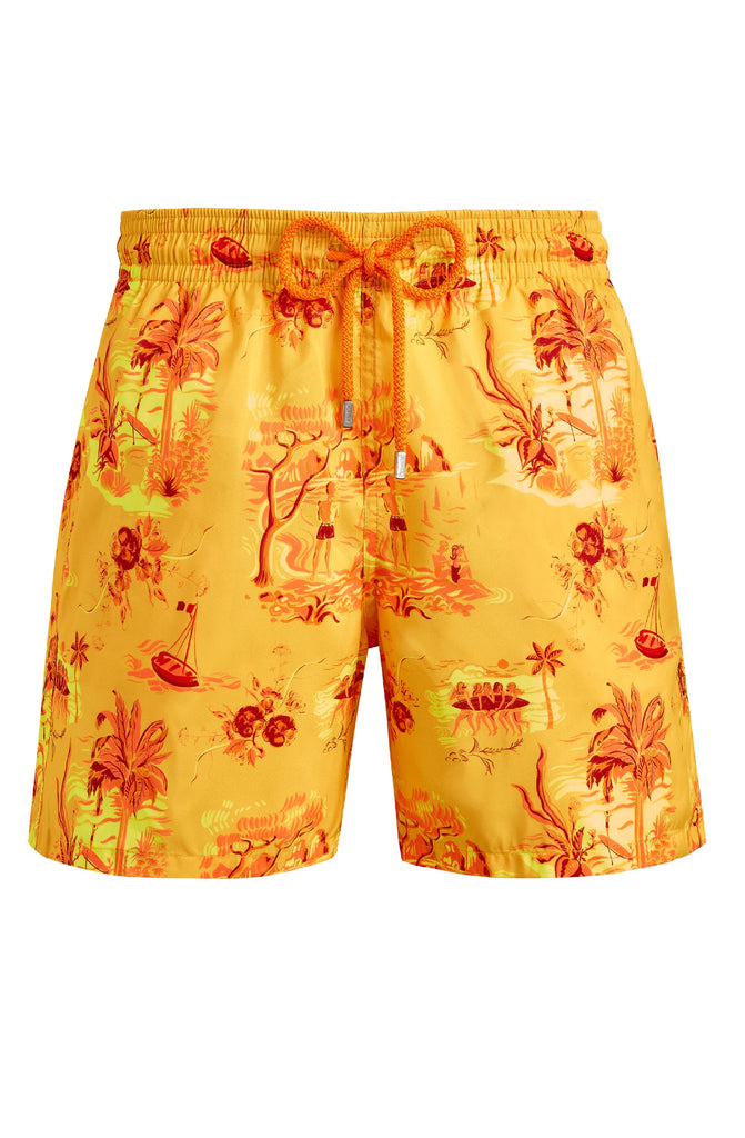 VILEBREQUIN Men Ultra-Light and Packable Swim Shorts Toile de Jouy and Surf