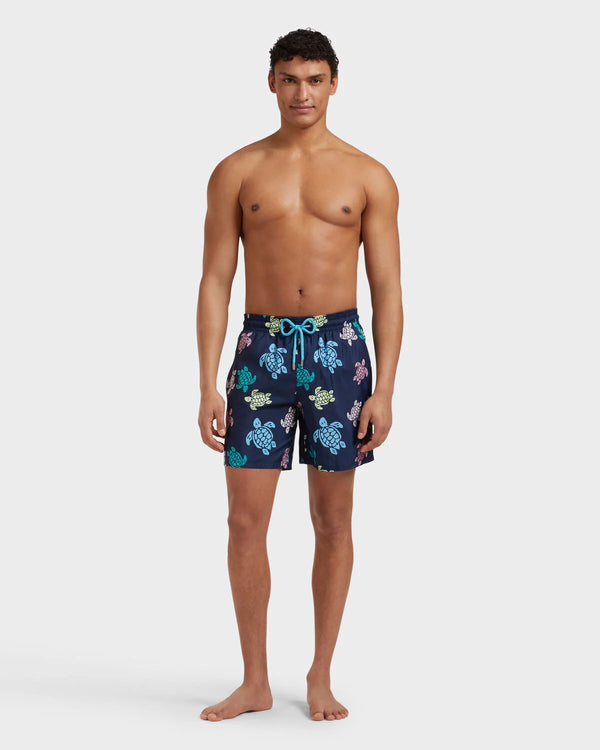 VILEBREQUIN Men Ultra-Light and Packable Swim Shorts Tortues Multicolores