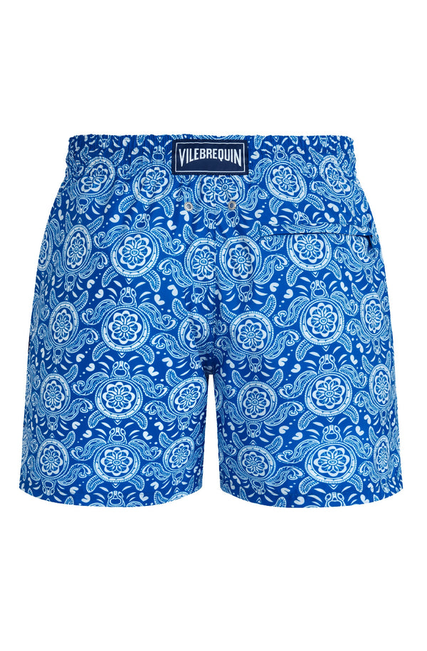 VILEBREQUIN Men Ultra-Light and Packable Swim Shorts Tribal Turtles