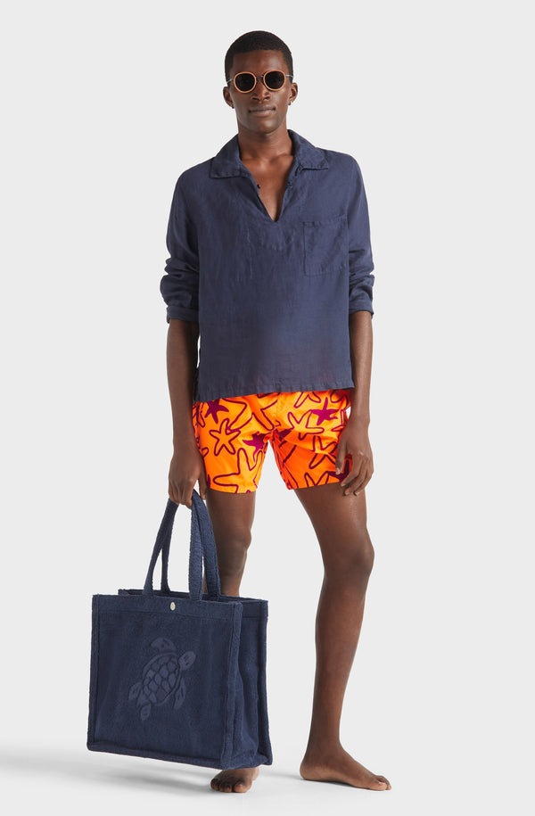 VILEBREQUIN Men Swim Shorts Ultra-Light and Packable Flocked Starlettes