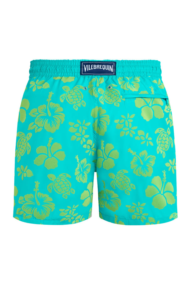 VILEBREQUIN Men Swim Shorts Ultra-Light and Packable Tropical Turtle