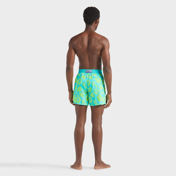 VILEBREQUIN Men Swim Shorts Ultra-Light and Packable Tropical Turtle