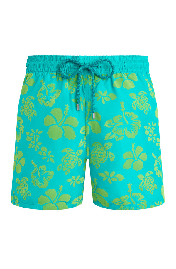 VILEBREQUIN Men Swim Shorts Ultra-Light and Packable Tropical Turtle