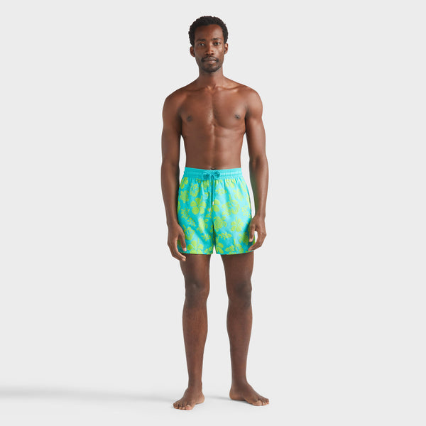 VILEBREQUIN Men Swim Shorts Ultra-Light and Packable Tropical Turtle