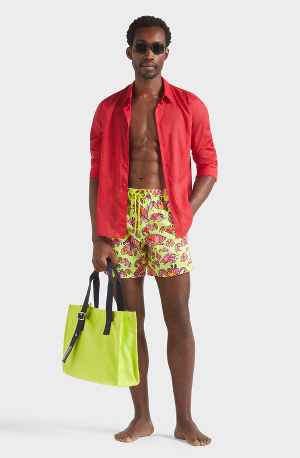 VILEBREQUIN Men Ultra-Light and Packable Swim Shorts Hermit Crabs