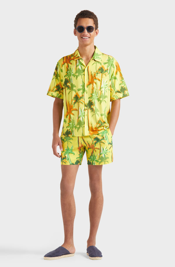 VILEBREQUIN Men Ultra-Light and Packable Swim Shorts Palms Offset