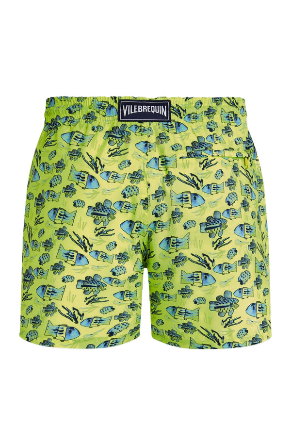 VILEBREQUIN Men Ultra-light and packable Swim Shorts Fishies Drawing