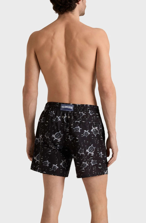 VILEBREQUIN Men Micro-Perforated Ultra-light and packable Swim Shorts Bubble Turtles 3D