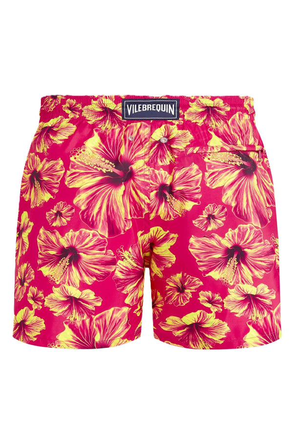 VILEBREQUIN Men Ultra-light and packable Swim Shorts Macro Hibiscus