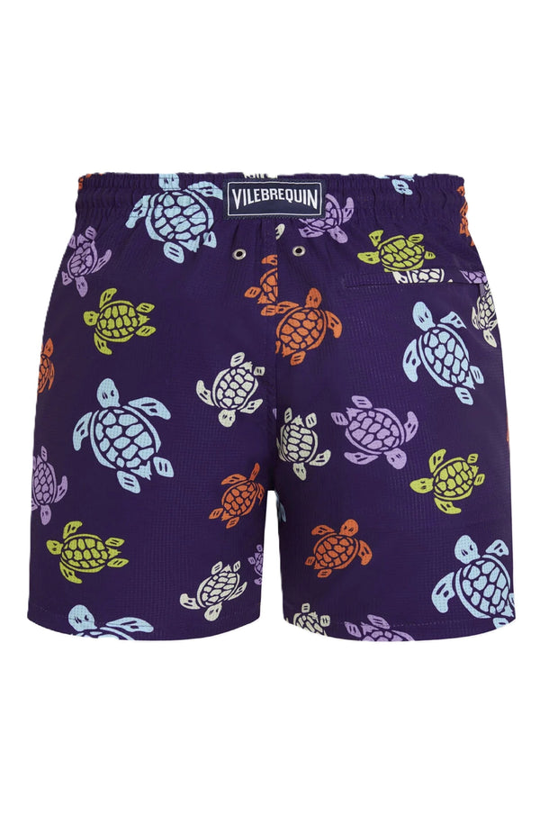 VILEBREQUIN Men Micro-perforated Ultra-light and packable Swim Shorts Tortues Multicolores