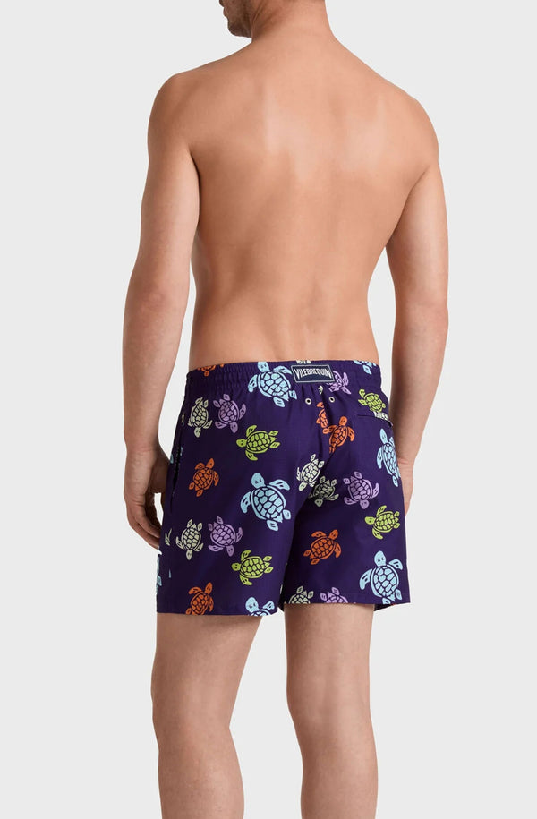 VILEBREQUIN Men Micro-perforated Ultra-light and packable Swim Shorts Tortues Multicolores